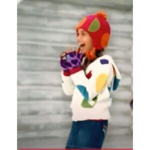 Gap Kids girls Cardigan S 6 7 ASO polka dot cream pink hoodie sweater jacket Top